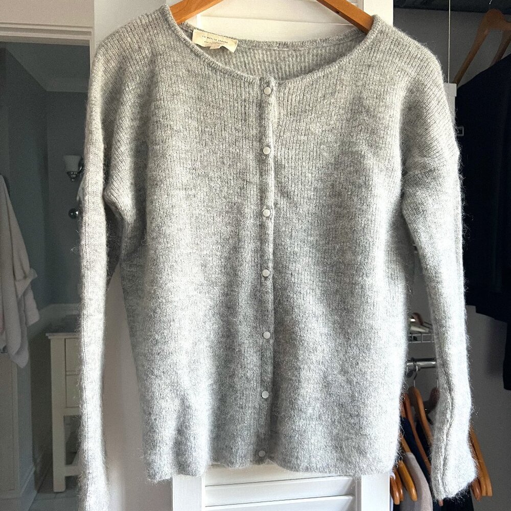 Sezane Gaspard Cardigan Size Small Mottled Gray